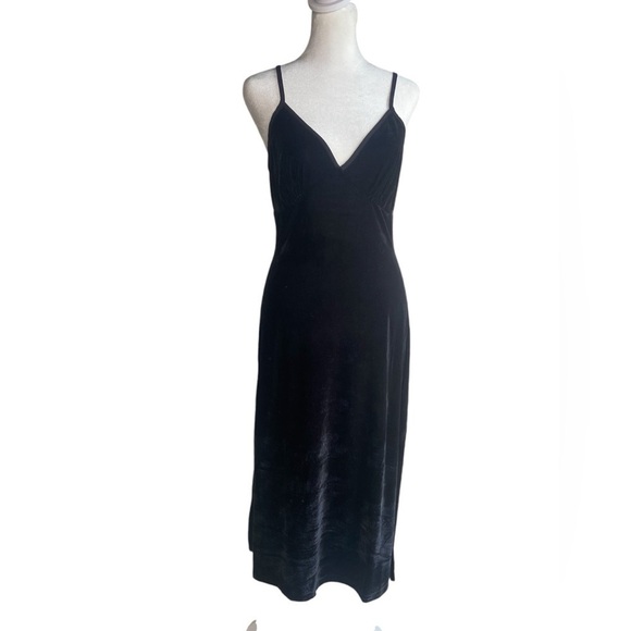 NWT Band of the Free Girl Crush Black Velvet MIDI Dress Size Large Whimsigoth - Picture 7 of 12